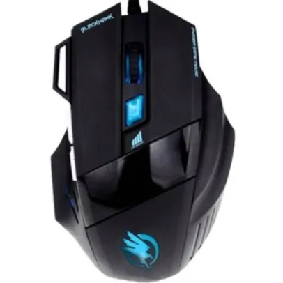Mouse Gamer Black Hawk Optico Usb 2400 Dpi Om703 Fortrek - R$29,00