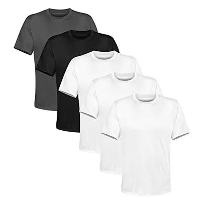 Kit 5 Camisetas Masculina Lisa Algodão Qualidade, Tamanho G