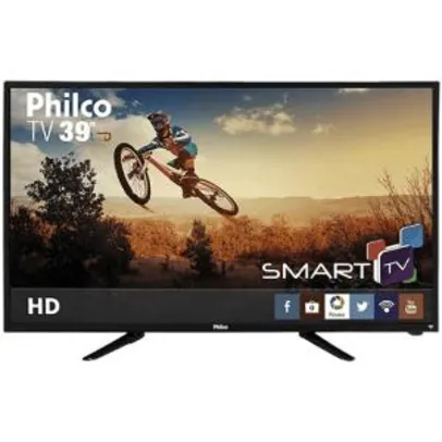 Smart TV LED 39" Philco PH39N86DSGW HD com Conversor Digital 3 HDMI 1 USB Wi-Fi Closed Caption por R$ 1099