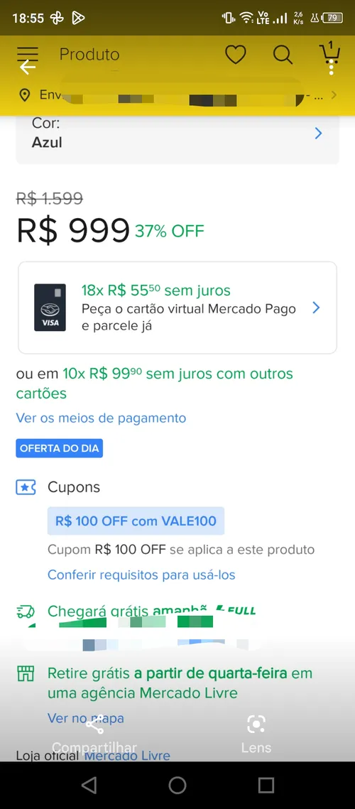 Imagem na descrição da promoção