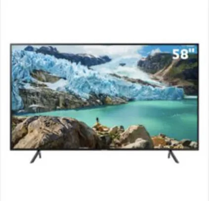Smart TV LED 58" UHD 4K Samsung 58RU7100 | R$2598