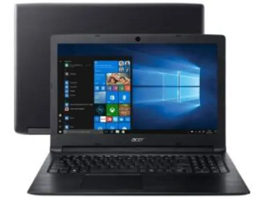 [Clube Da Lu] Notebook Acer A315-33-C39F Celeron N3060 15,6" 4GB HD 500GB W10 | R$1.214