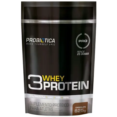 Whey 3 w Protein Refil 825g Probiótica - Sabor Chocolate (SELECIONADOS)