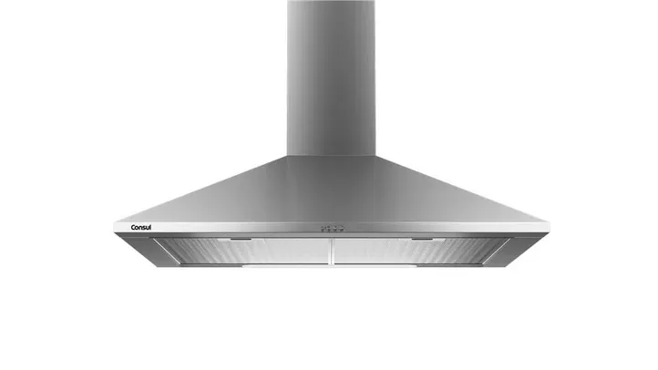 Coifa de Parede Consul 60 cm Inox piramidal 4 bocas com duplo filtro - CA060BR