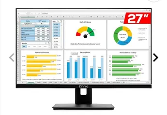 MONITOR ZINNIA ZEUGO, 27 POL. IPS, FHD, SRGB 99, 75HZ, HDMI/VGA, ZNO-ZGO27-BL01