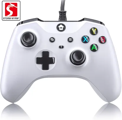 [Com Taxa] Controle gamer com vibração dupla com fio compatível com PS3, switch, Windows 11, 10, 8, 7, PC PC001