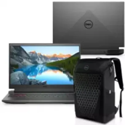 [C. ouro] Kit Notebook Gamer Dell G15-a0500-AM10PBP 15.6” FHD AMD Ryzen 5 8GB 512GB SSD NVIDIA RTX 3050 Windows 11 + Mochila