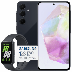 Smartphone Samsung Galaxy A35 5G 128GB Tela 6.6 + Relógio Fit3 + Cartão de Memória EVO 128GB