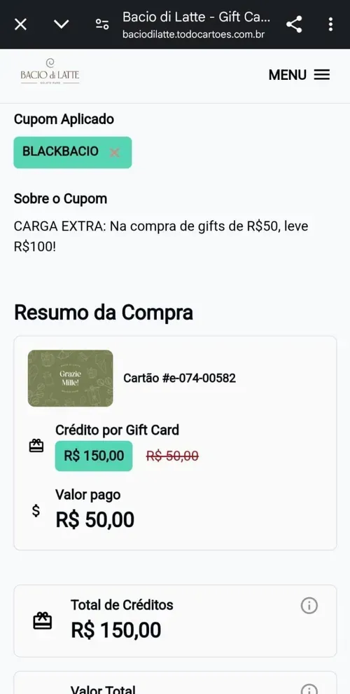 Imagem na descrição da promoção