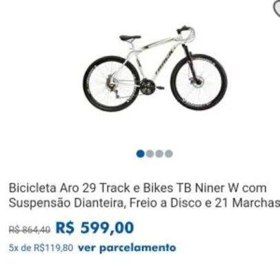 Bicicleta Aro 29 Track e Bikes TB Niner W , Freio a Disco e 21 Marchas | R$599