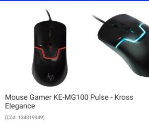Saindo por R$ 20: Mouse Gamer KE-MG100 Pulse - Frete grátis p/ prime | Pelando