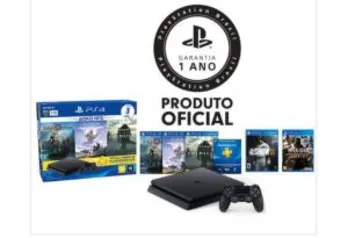 PS4 Slim 1TB Hits Bundle + 5 Jogos