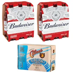 [VIP] Kit Cerveja Budweiser Long Neck 330ml Pack 12 unidades + Cerveja Colorado Ribeirão Lager Lata 350 ml