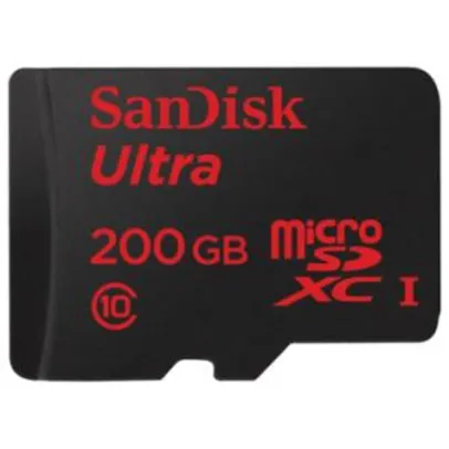 Cartão De Memória 200Gb Sandisk Ultra® Classe 10 R$ 239,90