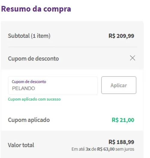 Imagem na descrição da promoção