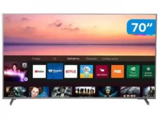 Smart TV Tela 70" Philips | R$ 3869