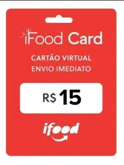 Gift Card Virtual Ifood - Pague R$10 E Ganhe R$15