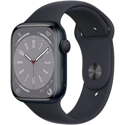 Apple Watch Series 8 41 Mm Gps - Pulseira Esportiva Midnight Aluminum