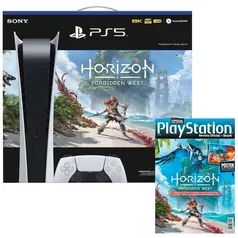 Console Playstation 5 Digital Edition 825GB SSD Horizon Forbidden West™ Bundle + Revista Pôster PlayStation - Horizon Forbidden West