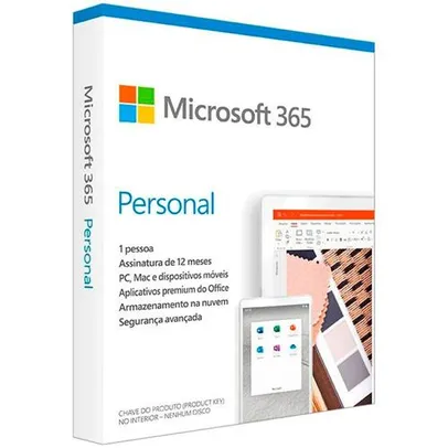 Microsoft 365 Personal Assinatura Anual para 1 Usuário PC, Mac, iOS e Android | R$89