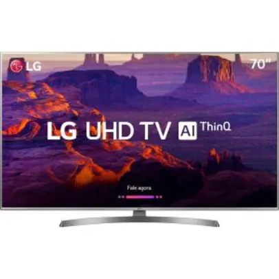 Smart TV LED 70" LG 70uk6540 UHD 4k com Conversor Digital 4 HDMI 2 USB Wi-Fi Webos 4.0 - R$5670 (ou R$4366 pagando com Ame)