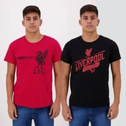 Duas camisetas Liverpool algodão Funfanatics
