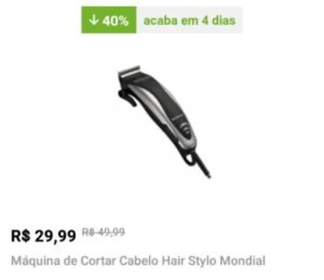 [APP] [LOJA FÍSICA] Máquina de cortar cabelo Hair Style Mondial