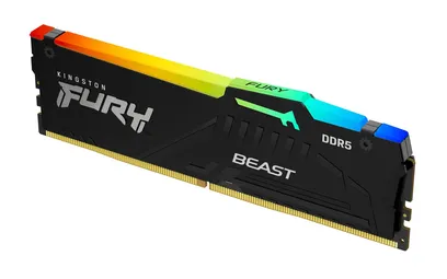 Foto do produto Memória Kingston Fury Beast, RGB, 16GB, 5600MHz, DDR5, CL40