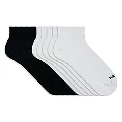 Kit 10 Pares Meia Sapatilha, Mash, Masculino, Branco/Preto, 39-44