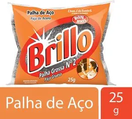 [PRIME] Palha de Aço grossa No 2, Brillo | R$: 1,35