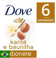 Karite e Baunilha Dove Sabonete em Barra 90g 6 unidades