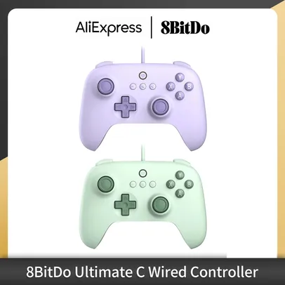 [Taxa Inclusa/Moedas] Controle 8Bitdo Ultimate C Com Fio Compatível com Pc, Android, Raspberry Pi, Steam Deck 