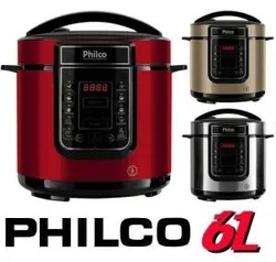 Panela de pressão elétrica Philco PPPV 6L - Inox Red