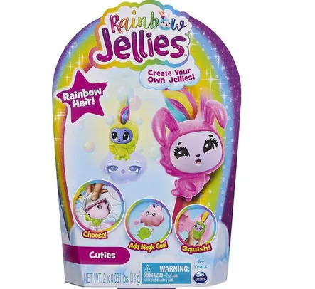 Rainbow Jellies 2-Pack, Make Your Own Squishy Characters Kit (Style May Vary)