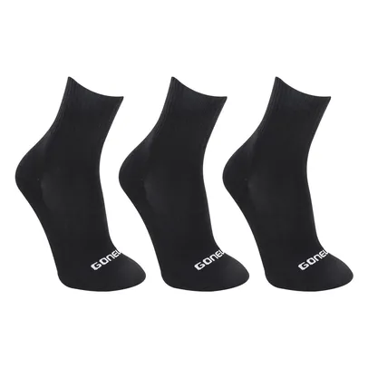 Kit Meia Gonew Básica Cano Médio C/3 Pares - Preto