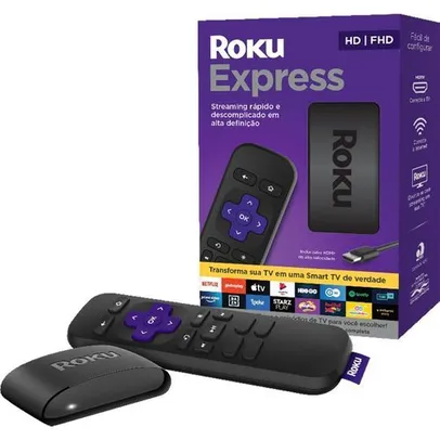 [Cartao de credito Ame] Roku Express Dispositivo de Streaming