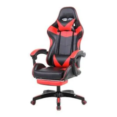 Cadeira Gamer Vermelha Prizi - Jx-1039r Com apoio de pés | R$780