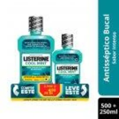 Kit Antisséptico Bucal Listerine Cool Mint (500ml + 250ml)