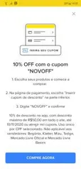 (SELECIONADOS) 10% de desconto no App