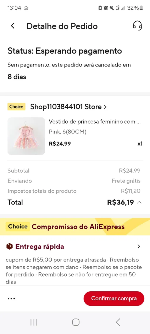 Imagem na descrição da promoção