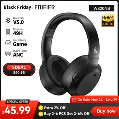 Edifier W820nb Anc Wireless Headphones Bluetooth 