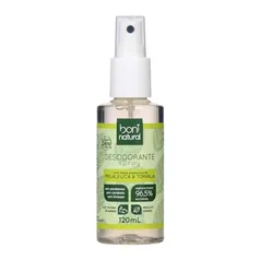 Desodorante Natural e Vegano com óleos essenciais de Melaleuca e Toranja, 24h de proteção, Sem Alumínio, Sem Parabeno, Boni Natural, Transparente