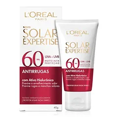 Protetor Solar Facial L'Oréal Paris Solar Expertise Antirrugas FPS 60, 40g