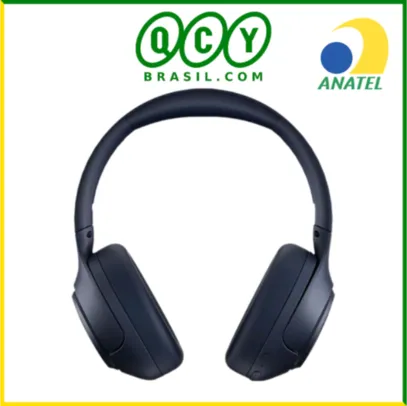 Headset Sem Fio QCY H3 ANC Adaptativo Multiponto Bluetooth TWS 5.3 + Cabo P2 60h - Preto, Branco e Azul