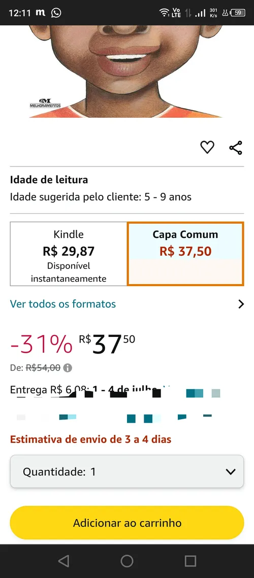 Imagem na descrição da promoção