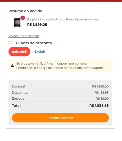 Imagem na descrição da promoção