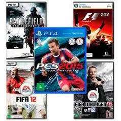 [Salfer] PES 2015 para PS4 + 4 Super Jogos Para PC - R$50