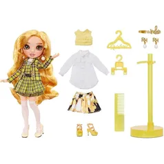 Rainbow High Series 3 Sheryl Meyer Fashion Doll – Marigold (Amarelo) com 2 roupas de grife para mixa