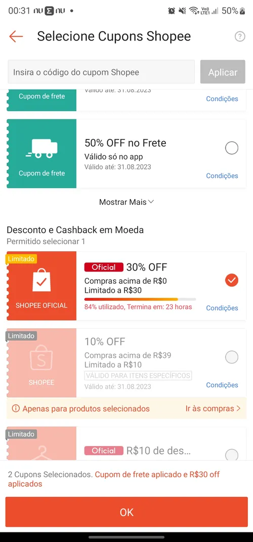 Imagem na descrição da promoção