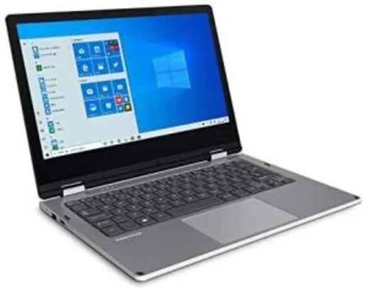 Positivo Duo Q432A Notebook 2 em 1 , Intel Atom Quad Core, 4GB RAM, SSD 32 GB, Tela 11,6" LCD, Windows 10, Cinza